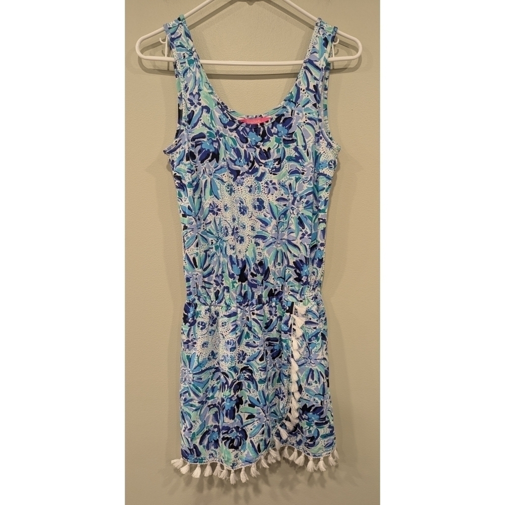 Lilly Pulitzer Jarrett Tassel Trim Romper Size XS